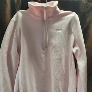 Pink half zip pullover